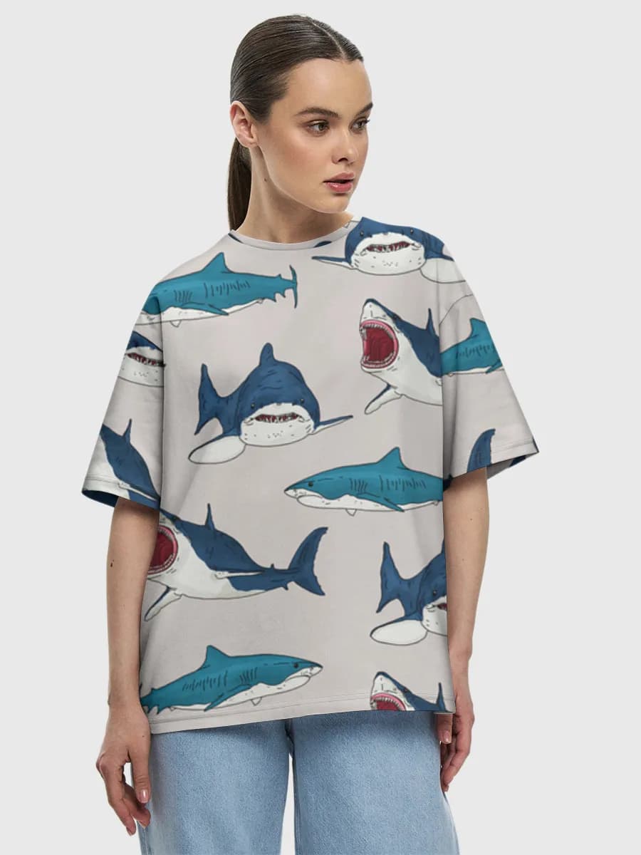 Women's oversized cotton T-shirt