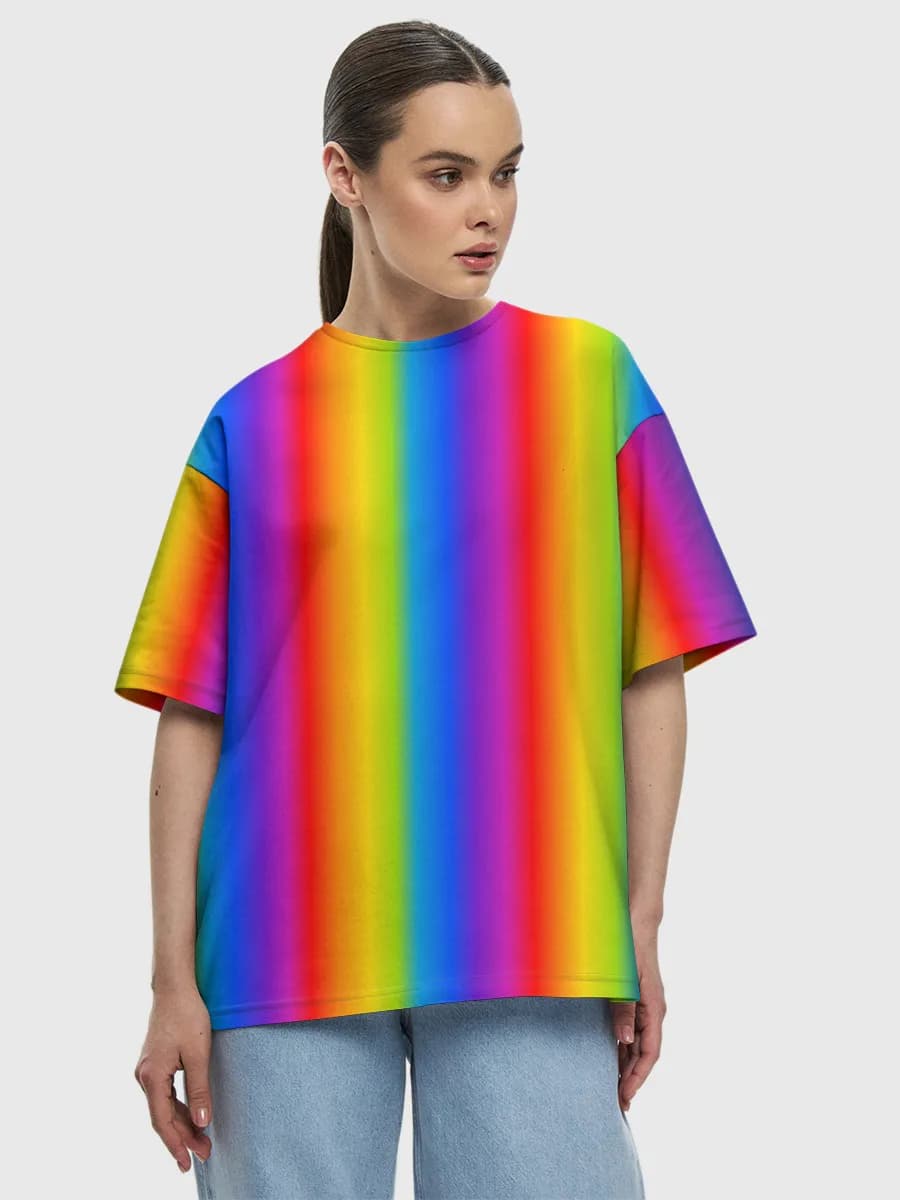 Camiseta de algodón extragrande para mujer