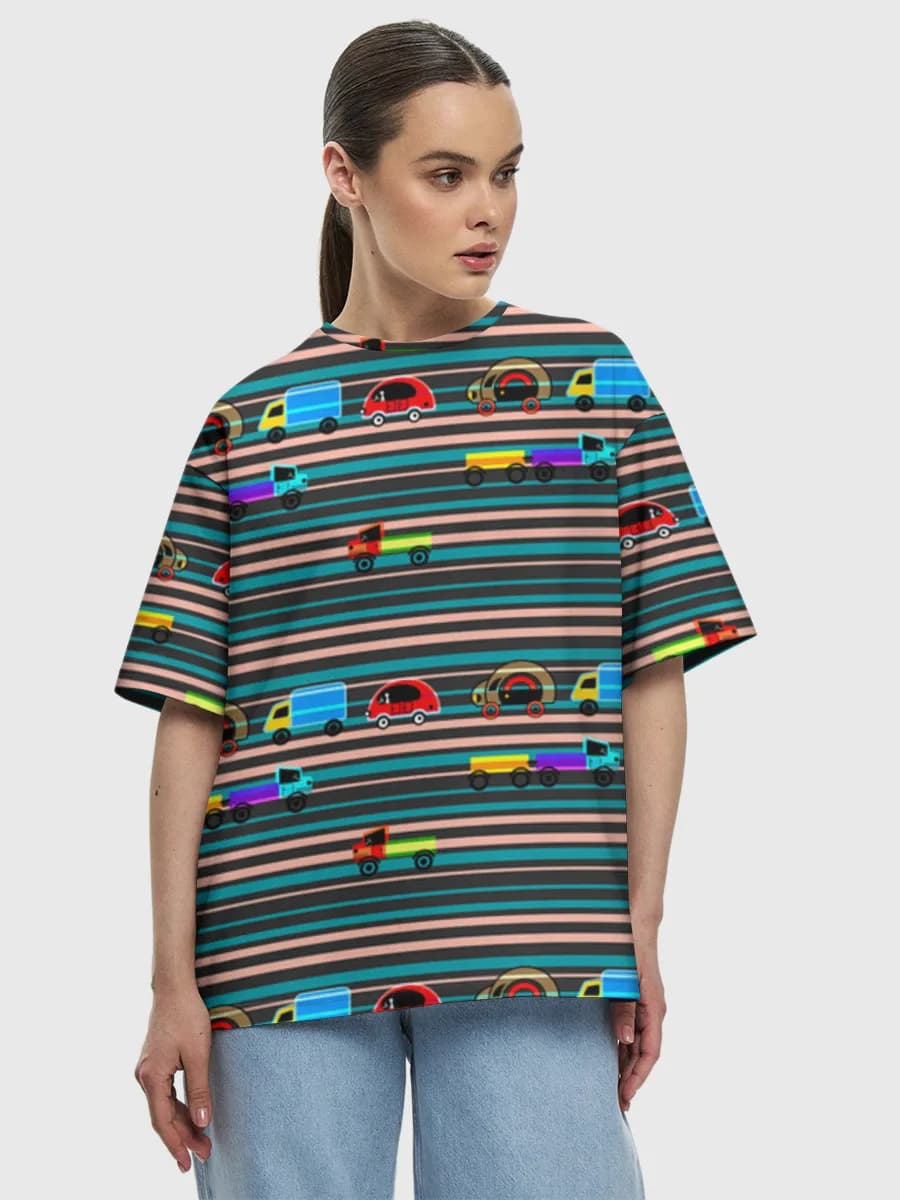 Damen Oversized Baumwoll T-Shirt