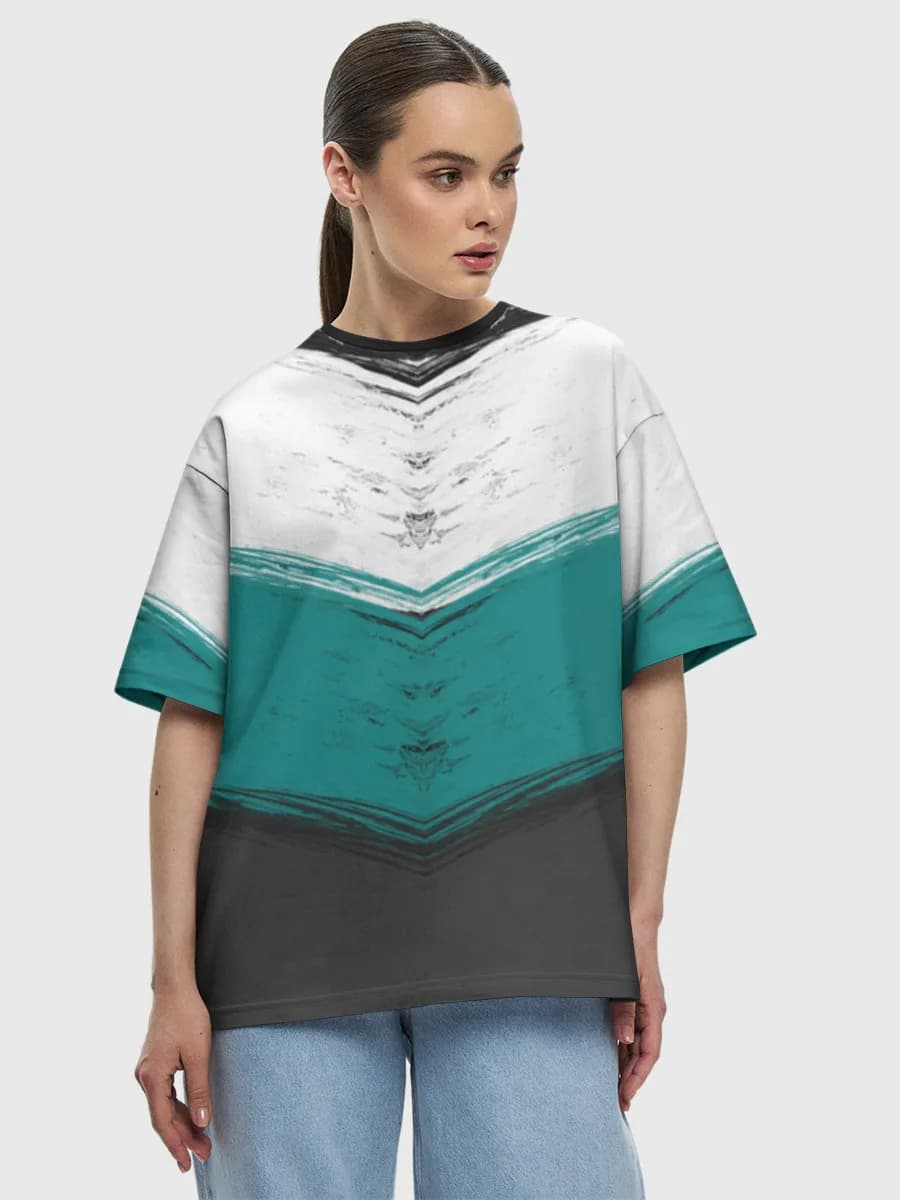 Camiseta de algodón extragrande para mujer