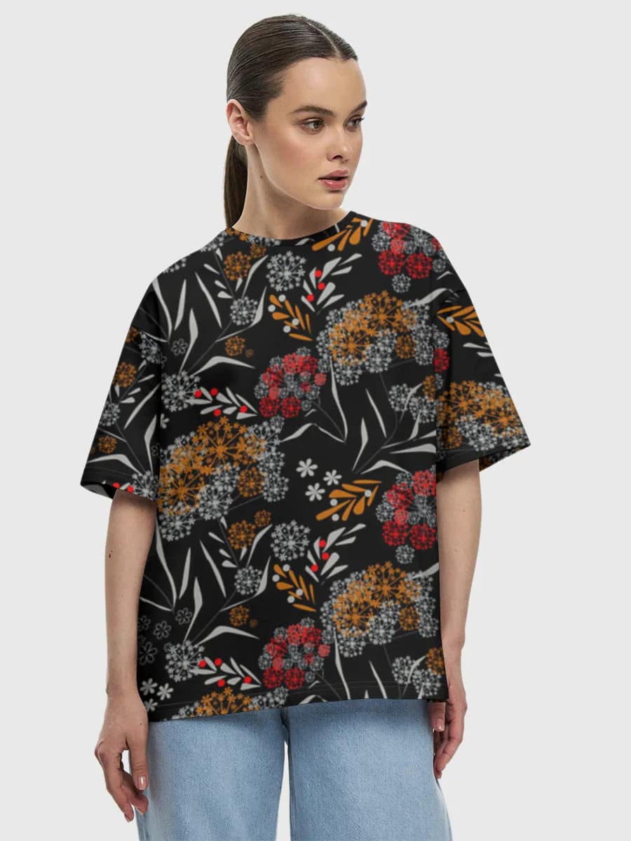Camiseta de algodón extragrande para mujer
