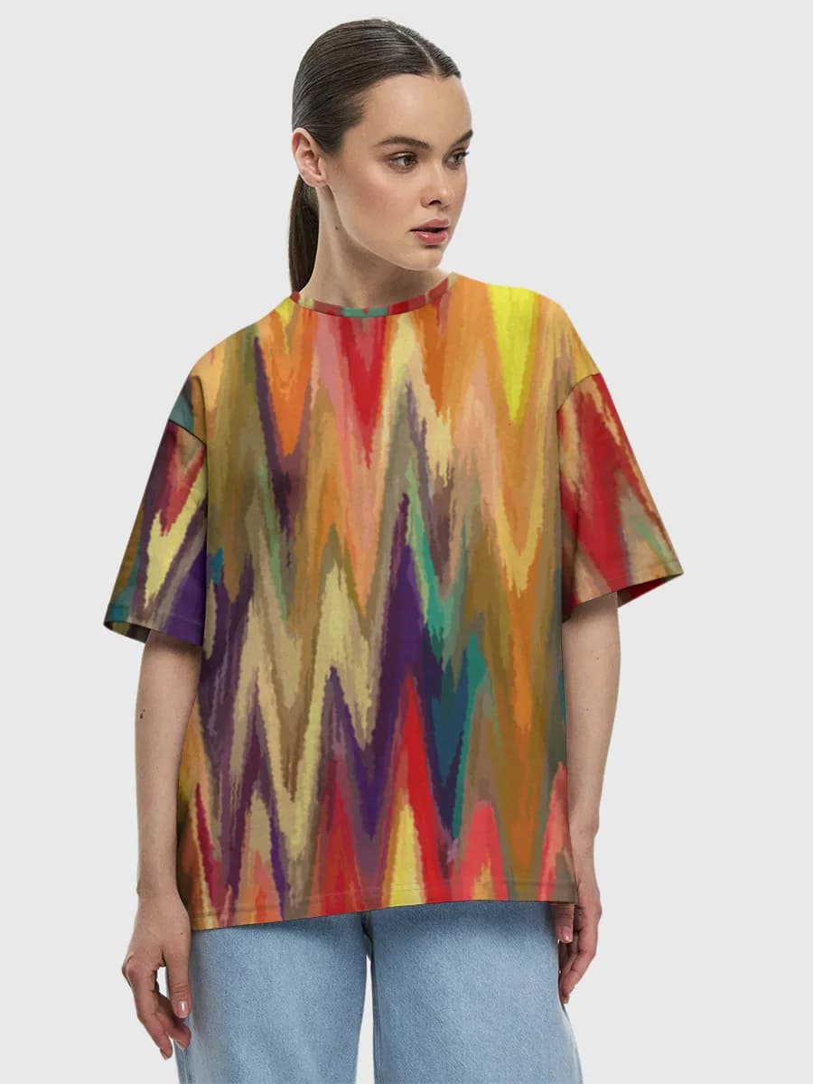 Camiseta de algodón extragrande para mujer