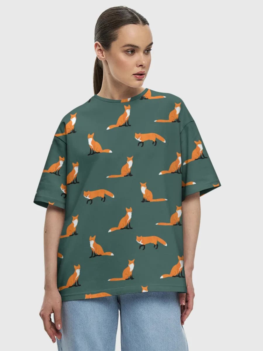 Camiseta de algodón extragrande para mujer