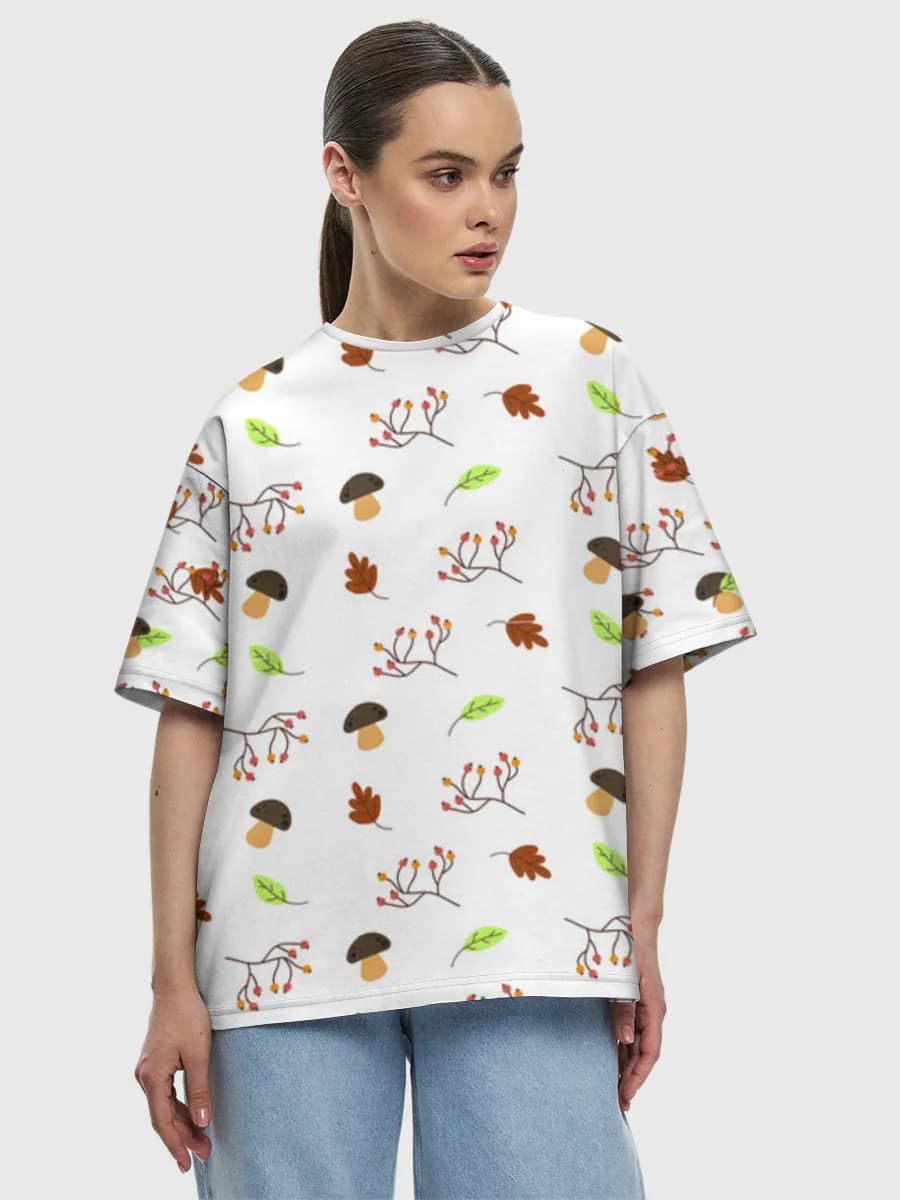 Camiseta de algodón extragrande para mujer