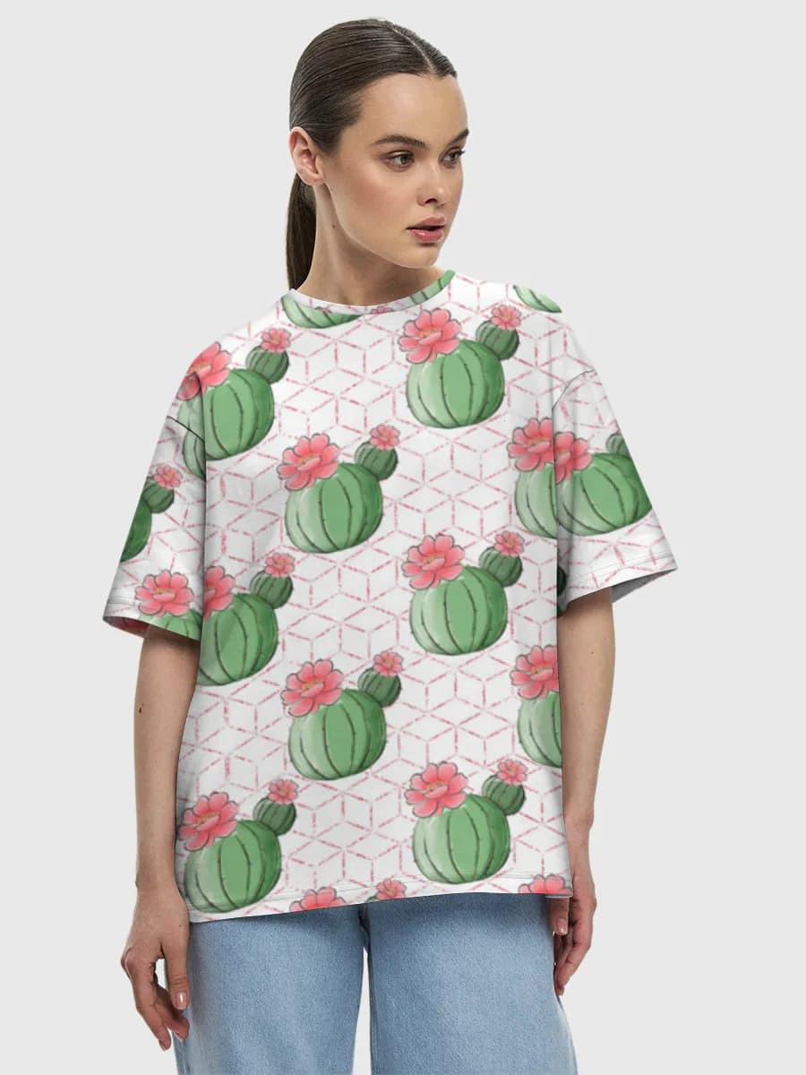 Women's oversized cotton T-shirt