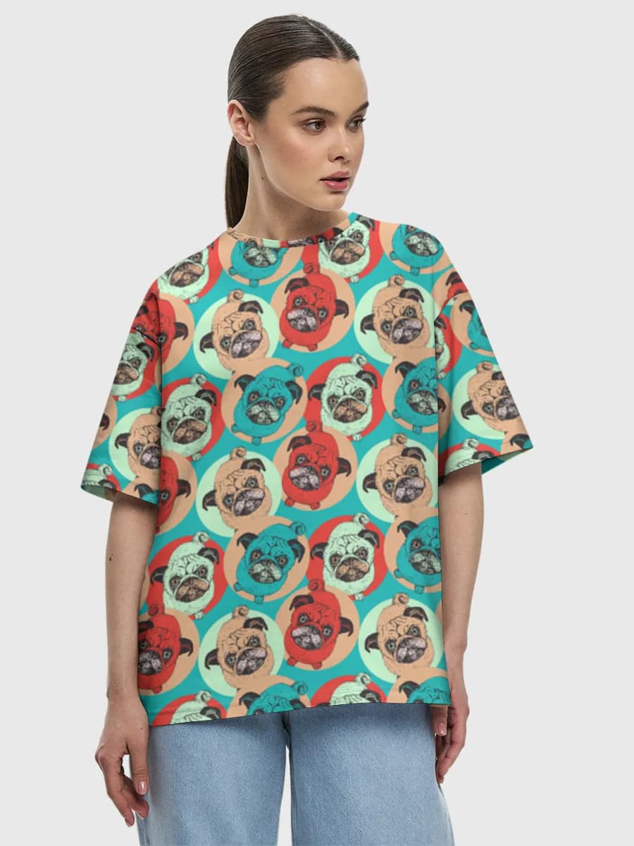 Damen Oversized Baumwoll T-Shirt