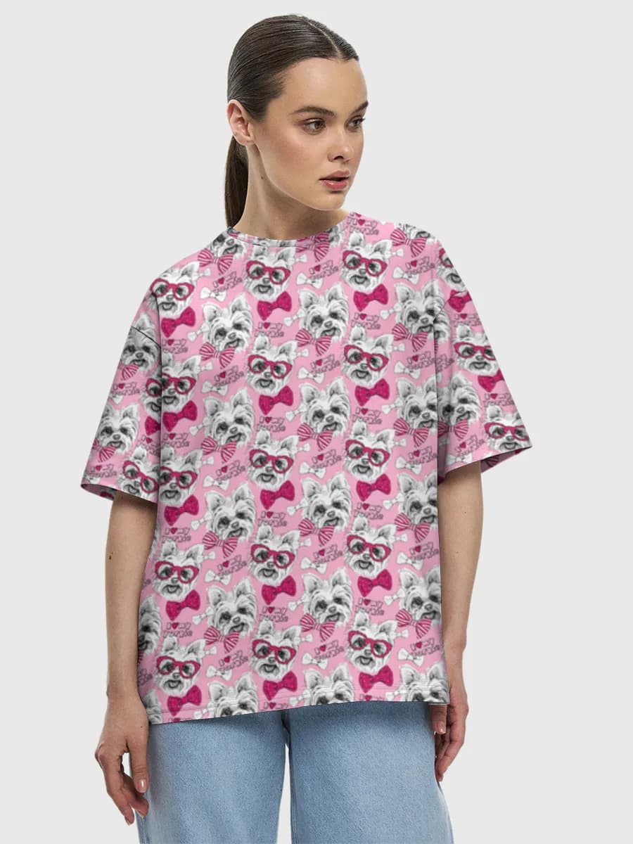 Camiseta de algodón extragrande para mujer