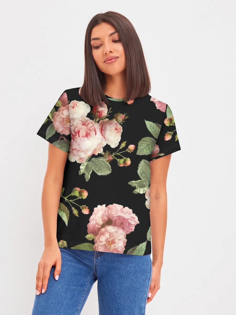 Damen Basic Baumwoll T-Shirt