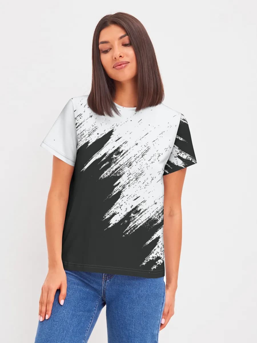 Camiseta básica de algodón para mujer