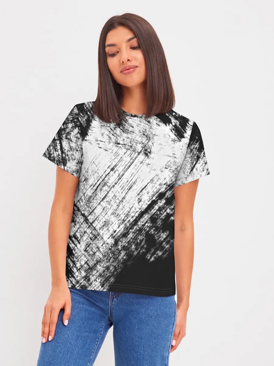 Camiseta básica de algodón para mujer