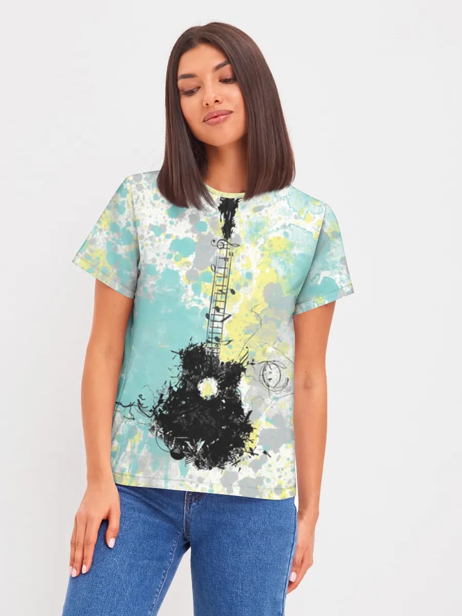 Camiseta básica de algodón para mujer