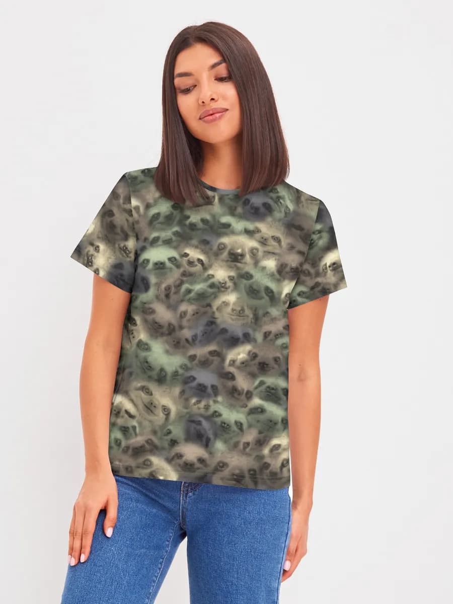 Camiseta básica de algodón para mujer