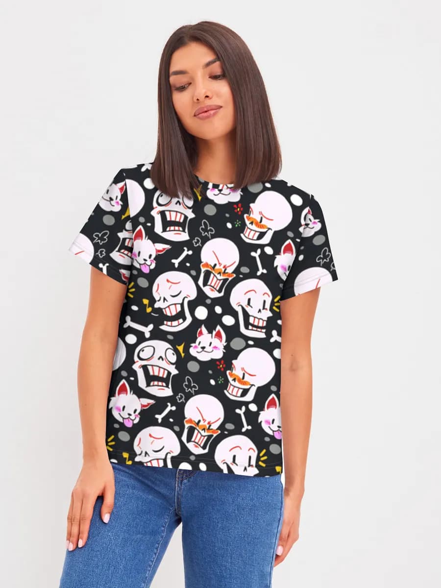 Damen Basic Baumwoll T-Shirt