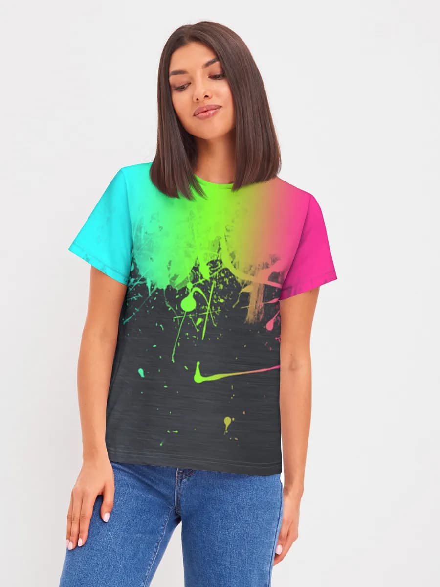 Camiseta básica de algodón para mujer