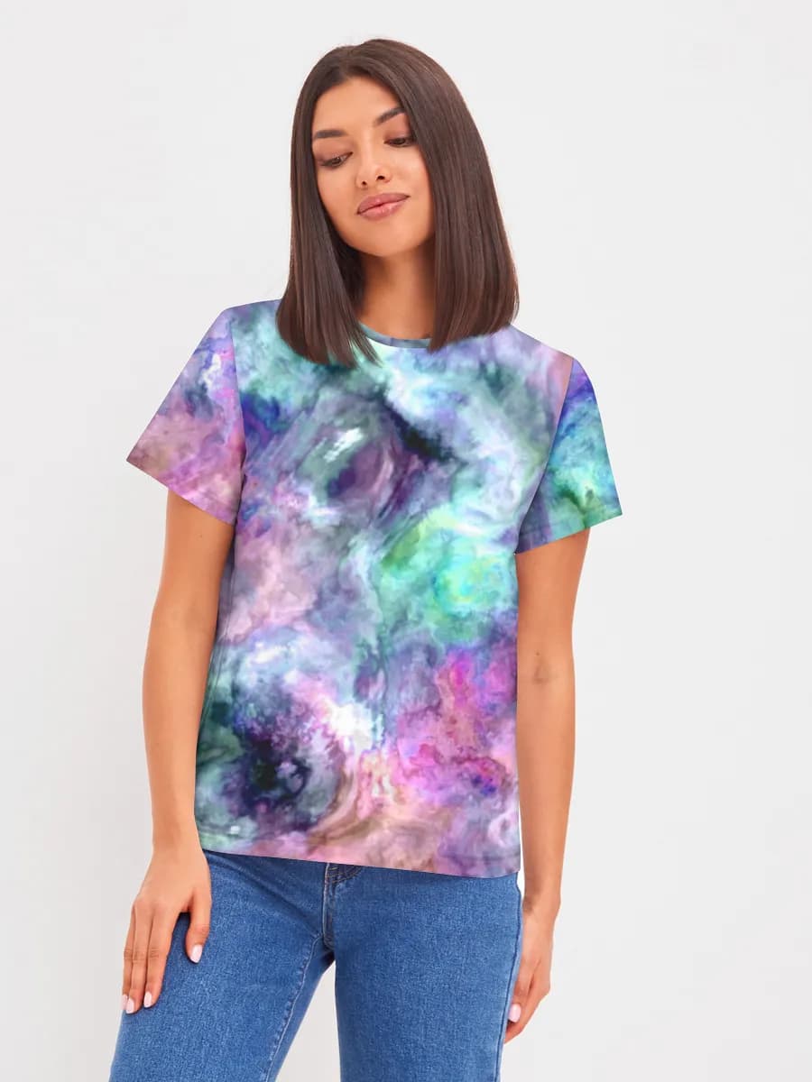 Camiseta básica de algodón para mujer