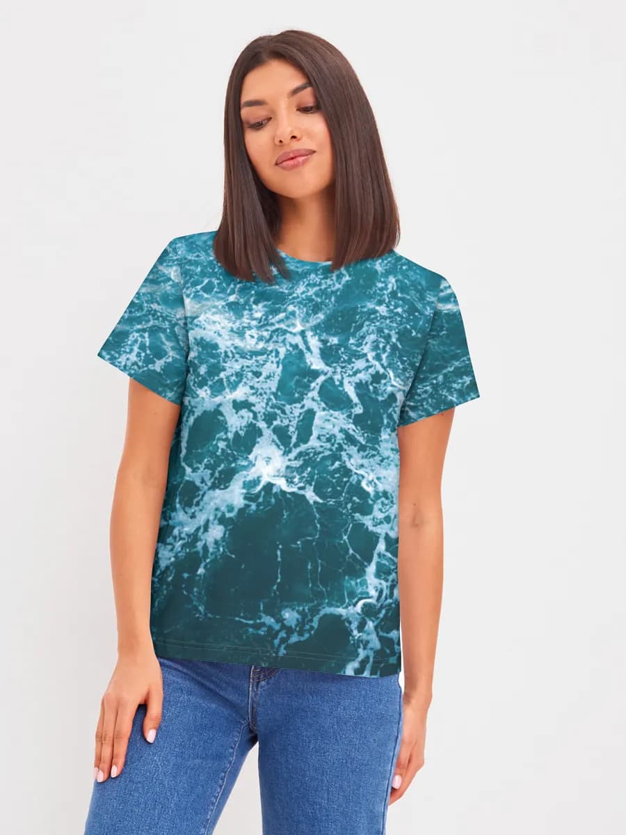 Camiseta básica de algodón para mujer