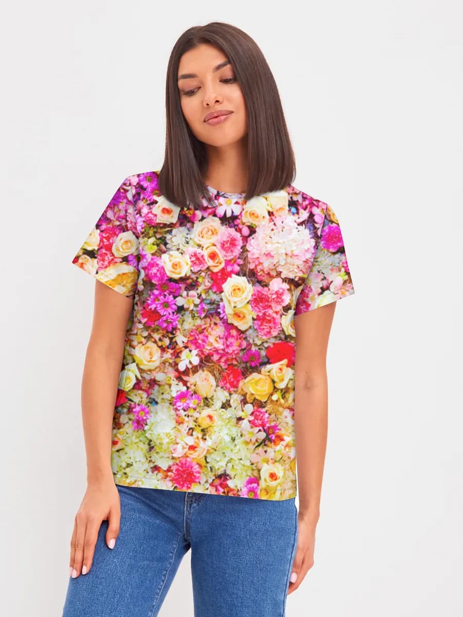 Camiseta básica de algodón para mujer