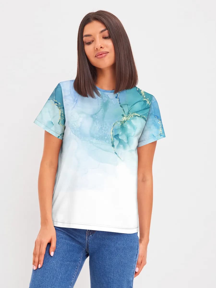 Camiseta básica de algodón para mujer