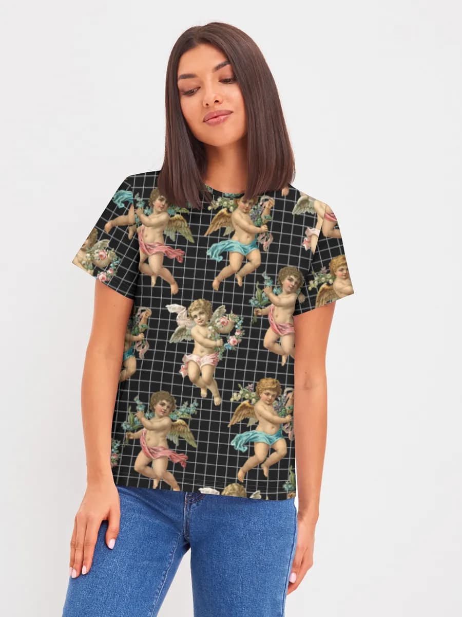 Damen Basic Baumwoll T-Shirt