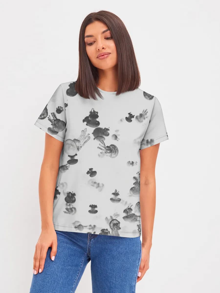 Camiseta básica de algodón para mujer