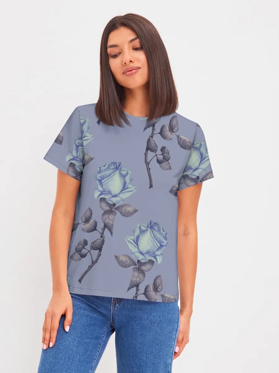Camiseta básica de algodón para mujer