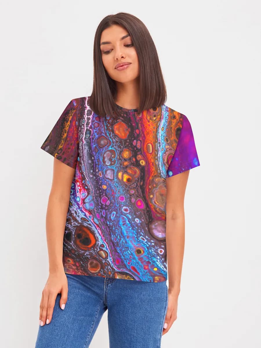 Damen Basic Baumwoll T-Shirt