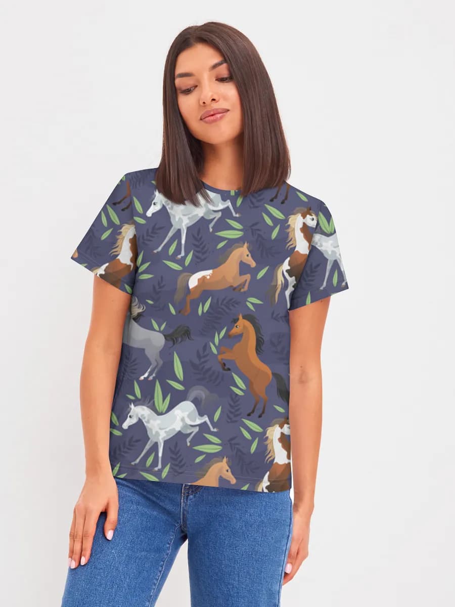 Camiseta básica de algodón para mujer