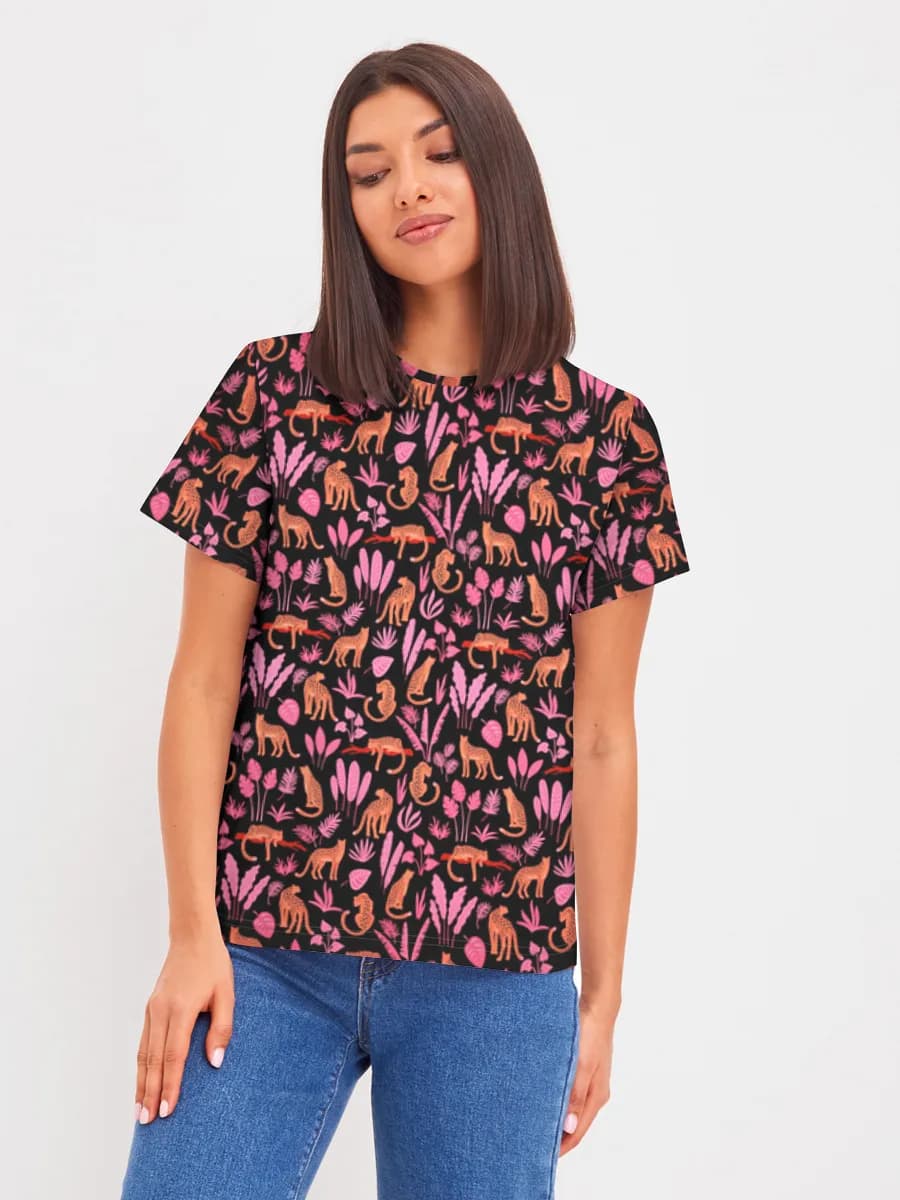 Damen Basic Baumwoll T-Shirt