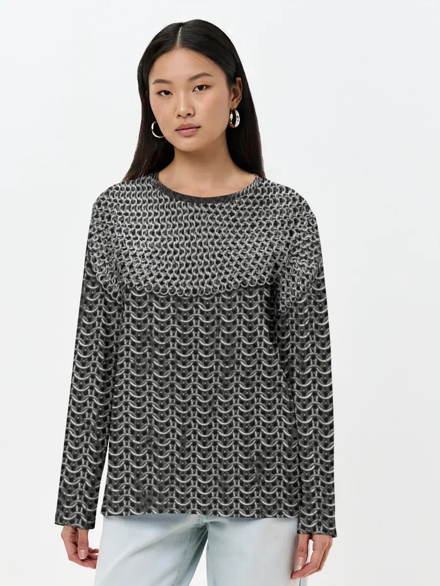 Camisa de manga larga para mujer. Algodón.
