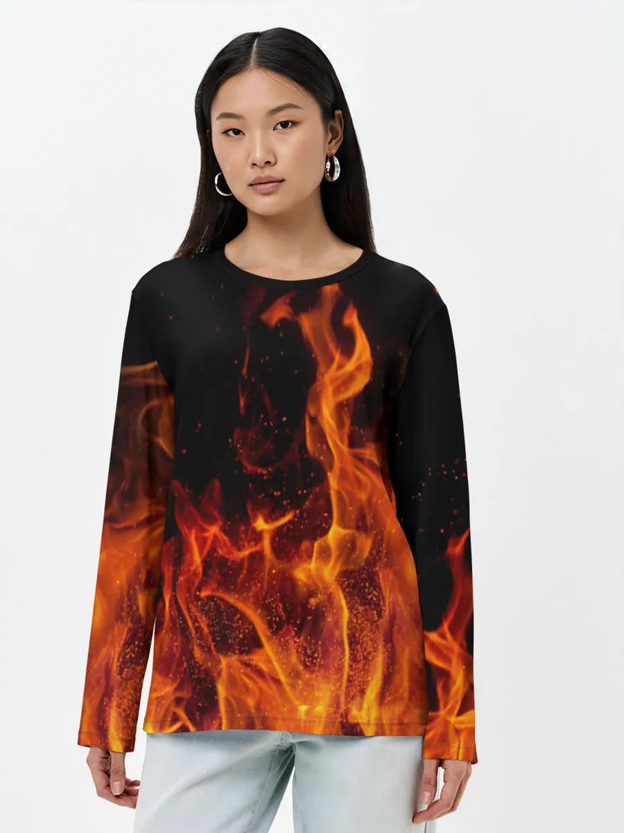 Women's long sleeve shirt. Cotton