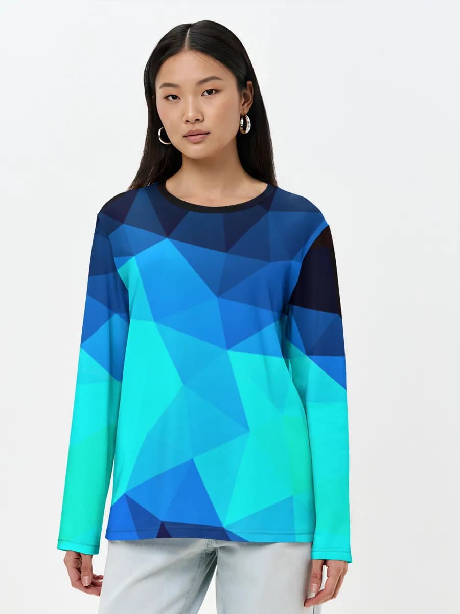 Damen Baumwoll Langarmshirt