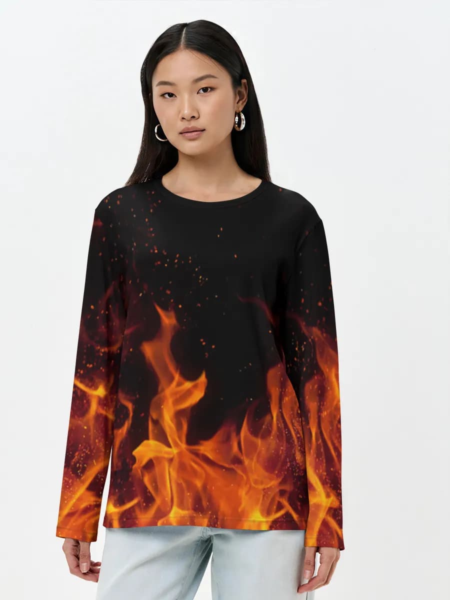 Women's long sleeve shirt. Cotton