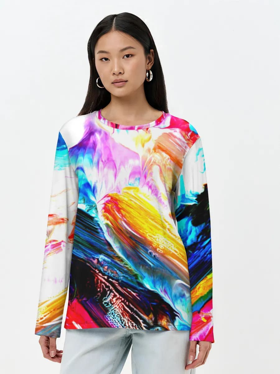 Women's long sleeve shirt. Cotton