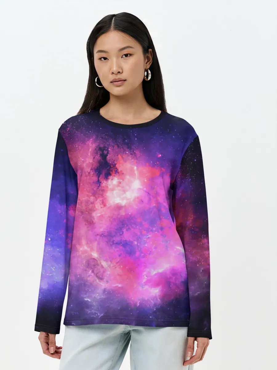 Damen Baumwoll Langarmshirt