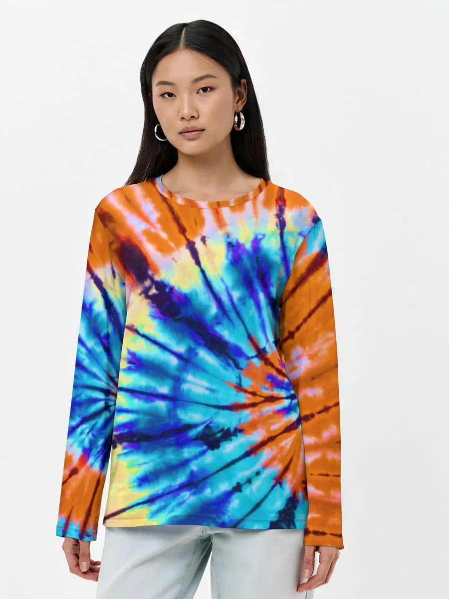 Damen Baumwoll Langarmshirt