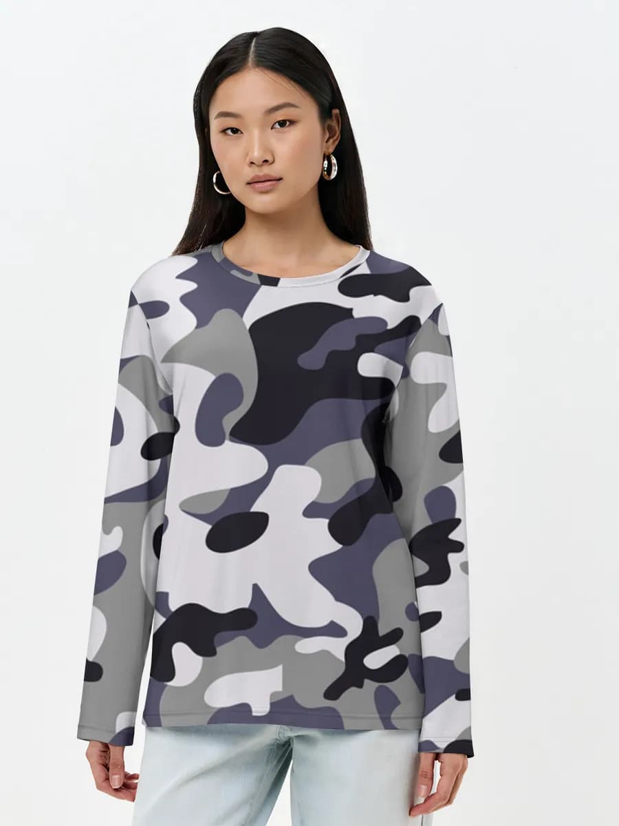 Camisa de manga larga para mujer. Algodón.