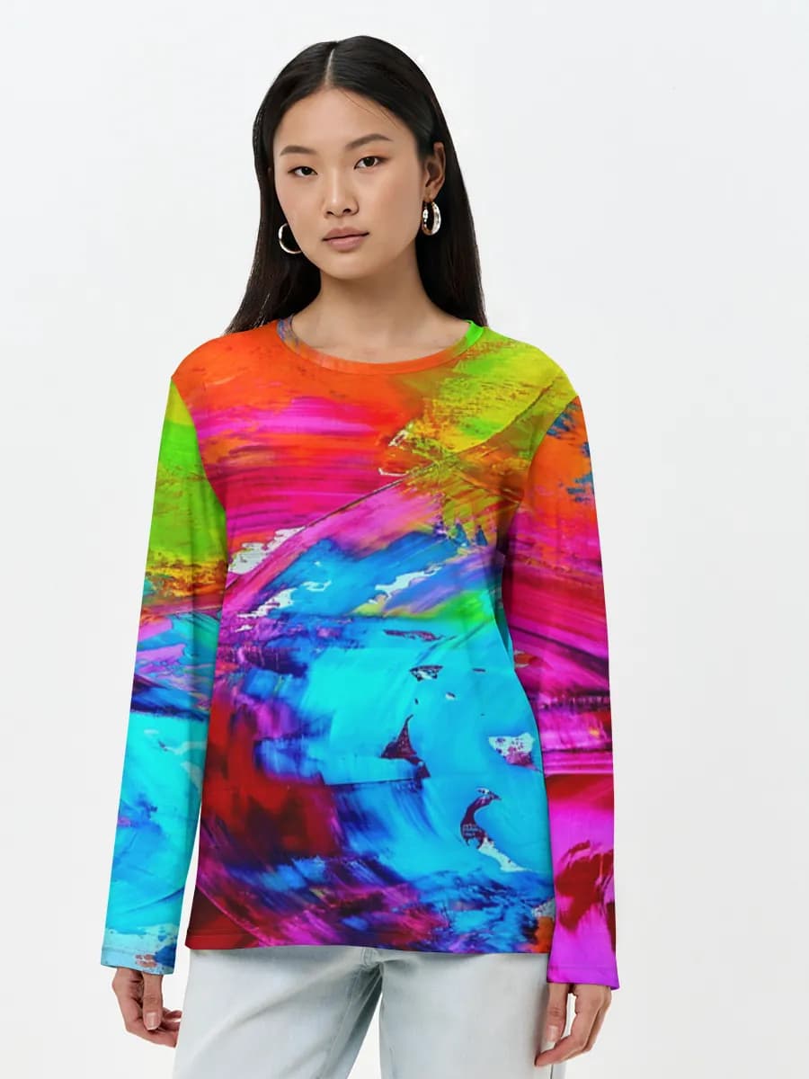 Women's long sleeve shirt. Cotton