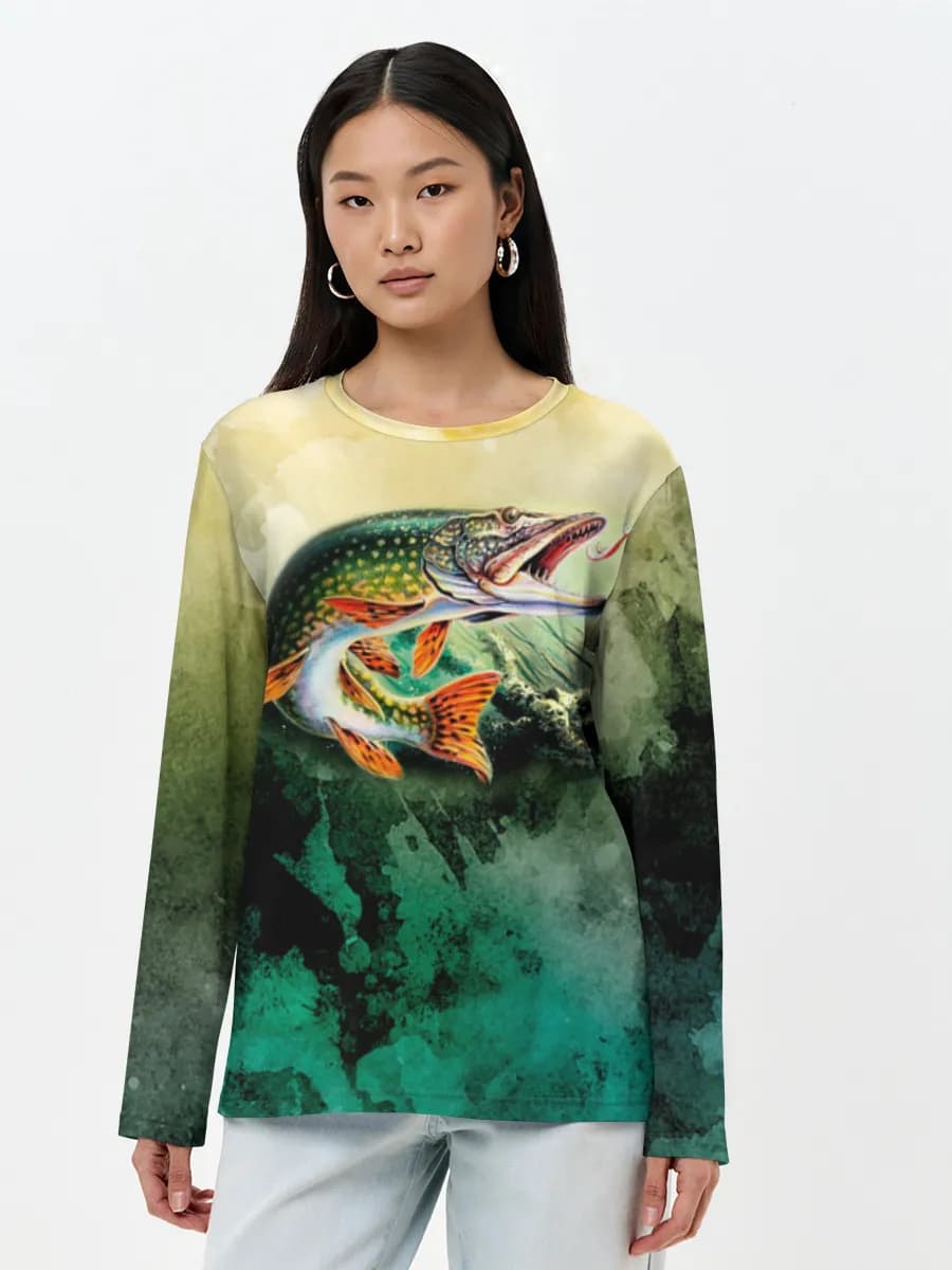 Women's long sleeve shirt. Cotton