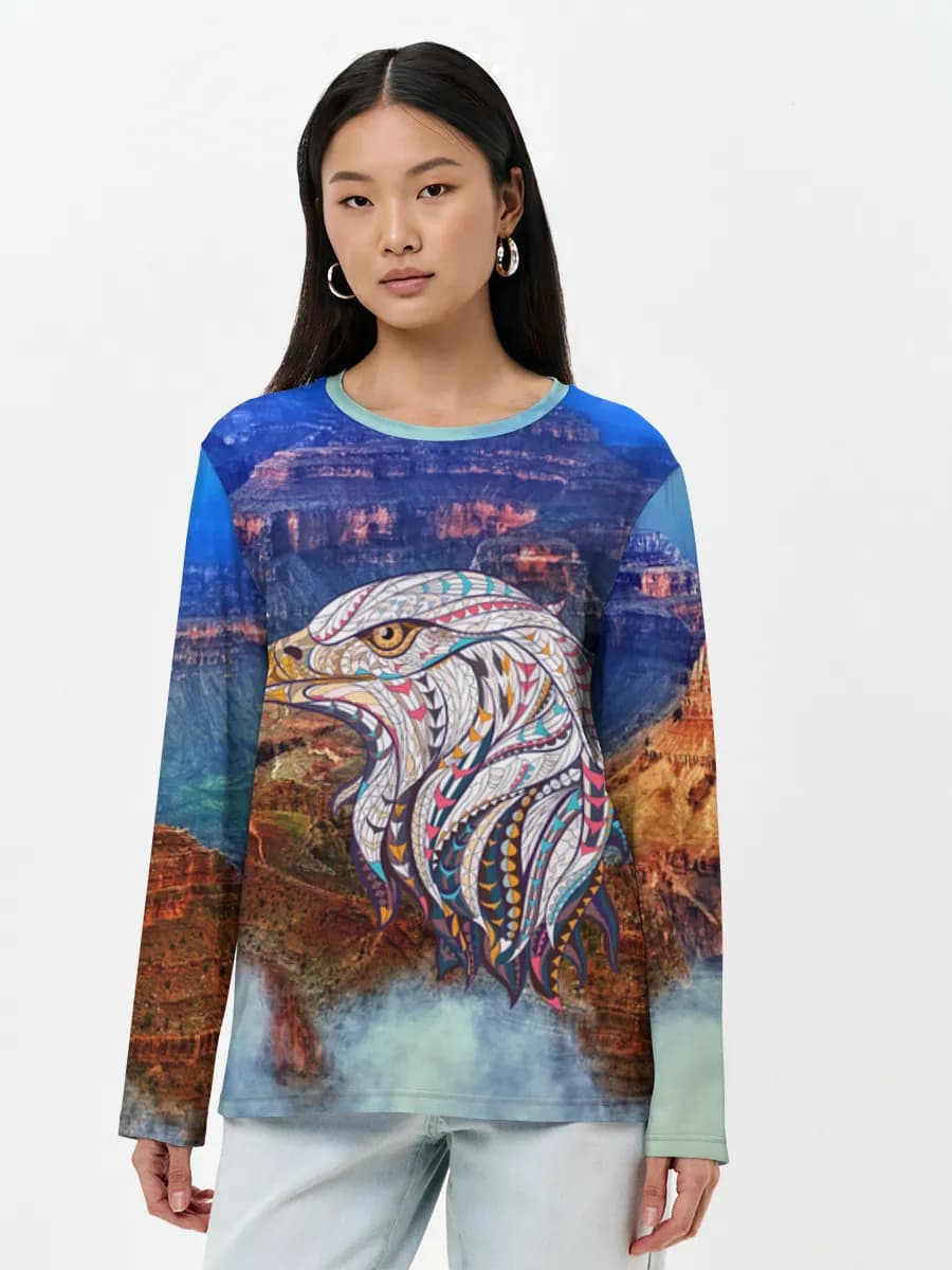 Women's long sleeve shirt. Cotton