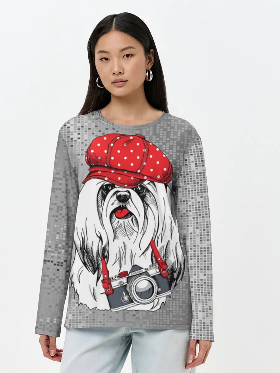 Women's long sleeve shirt. Cotton