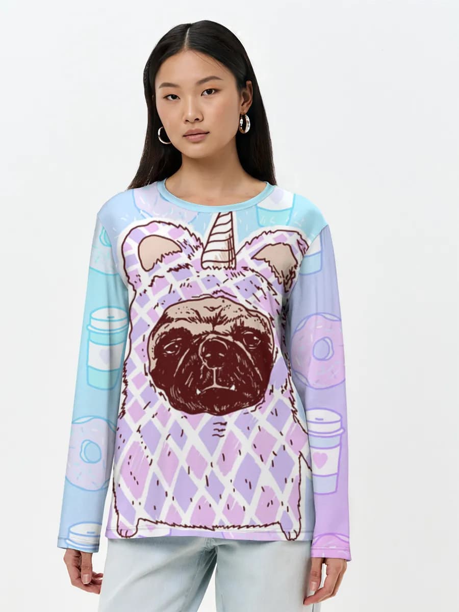 Women's long sleeve shirt. Cotton