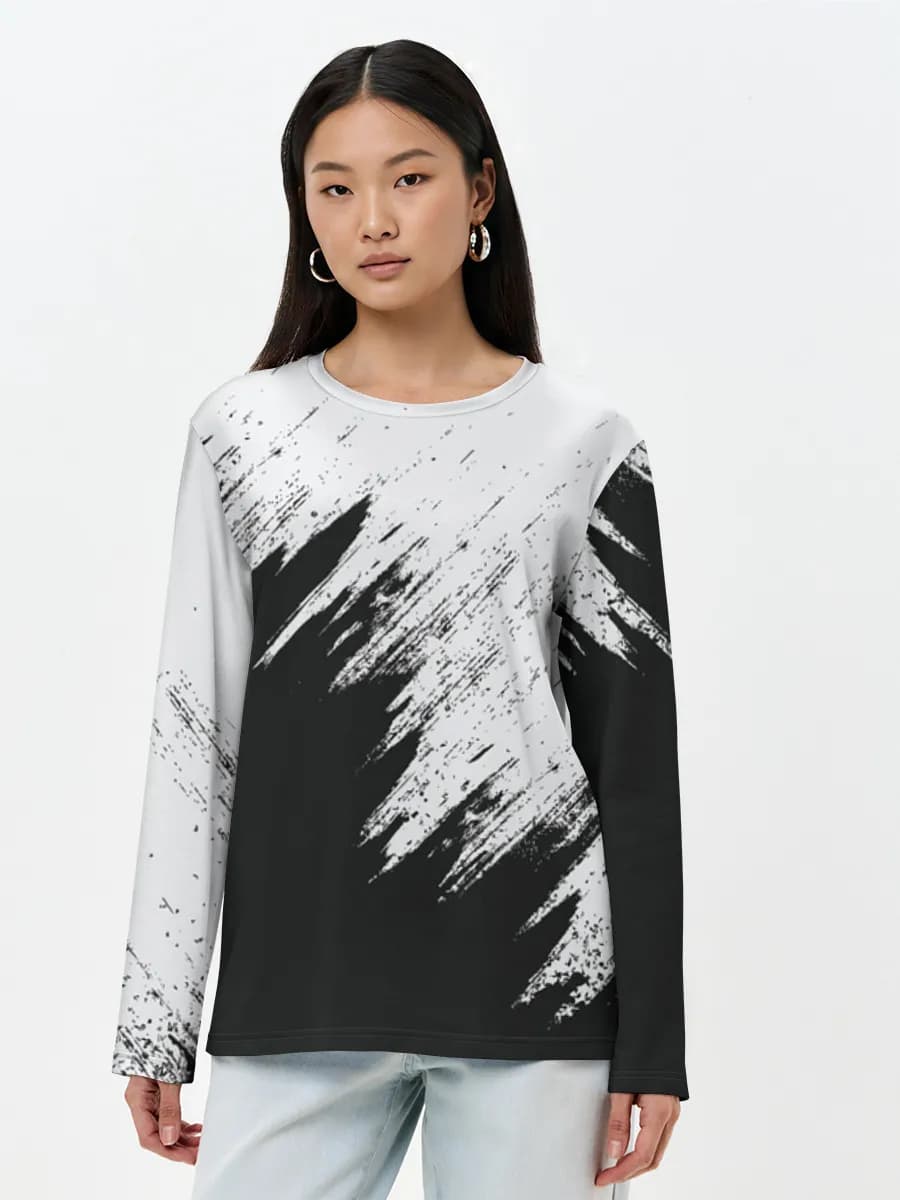 Camisa de manga larga para mujer. Algodón.