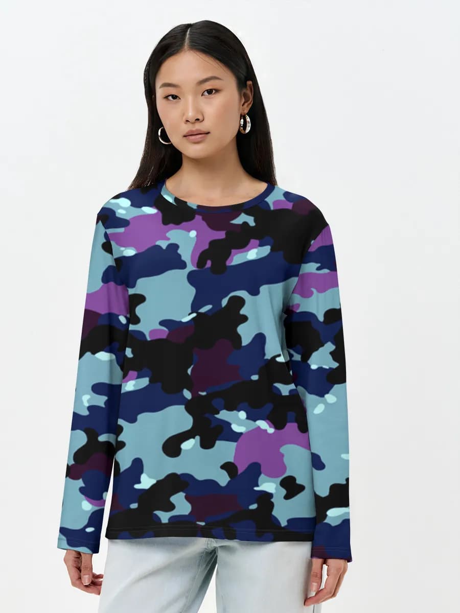 Damen Baumwoll Langarmshirt