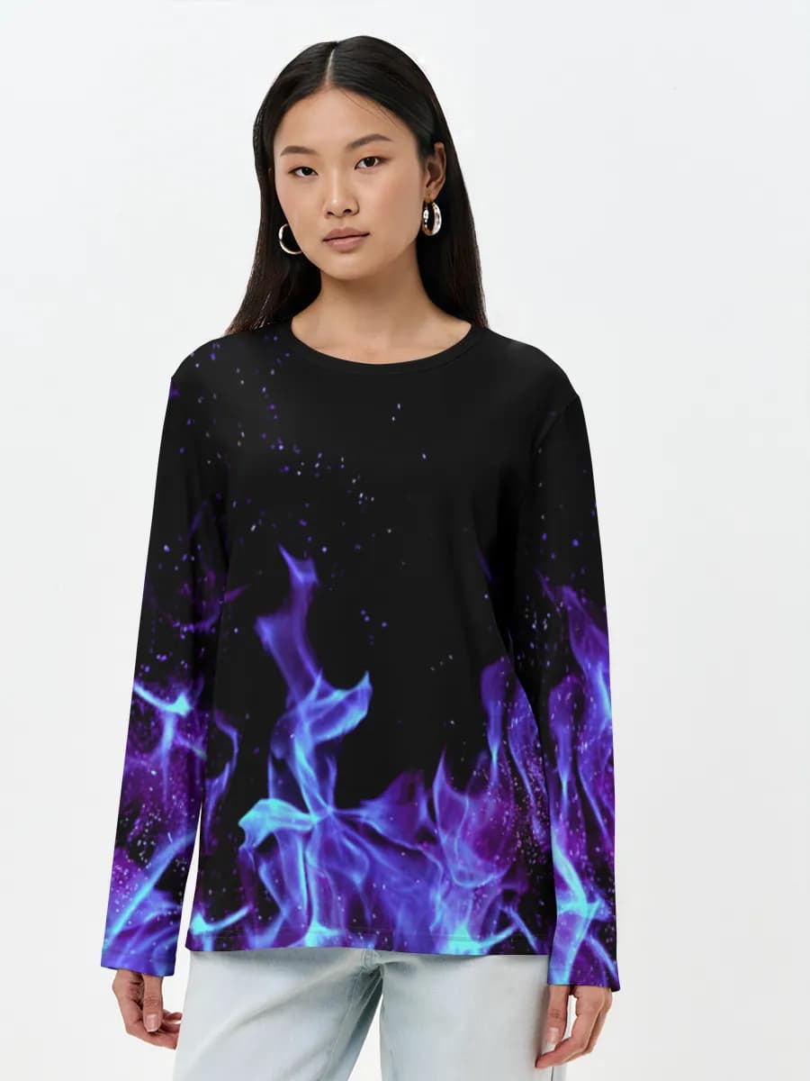 Women's long sleeve shirt. Cotton