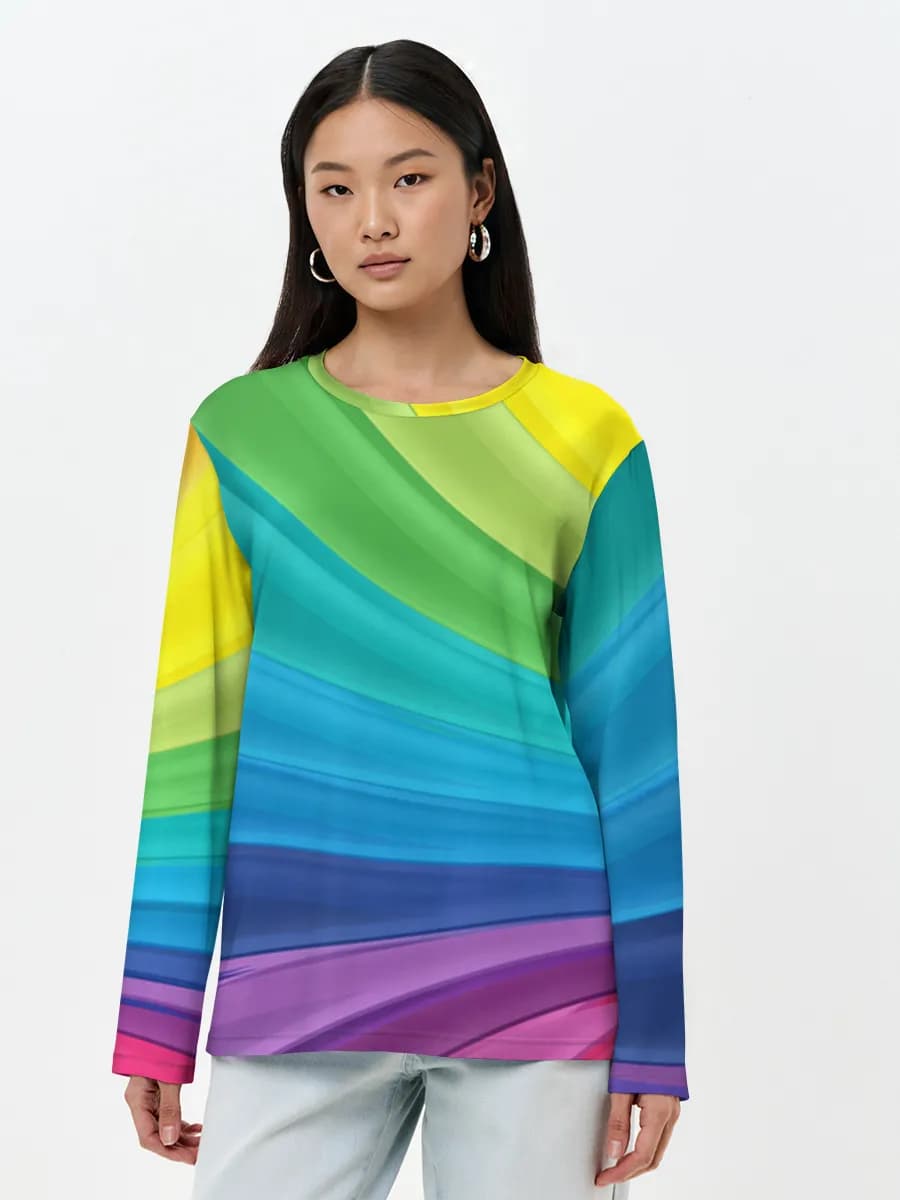 T-shirt Coton Manches Longues Femme