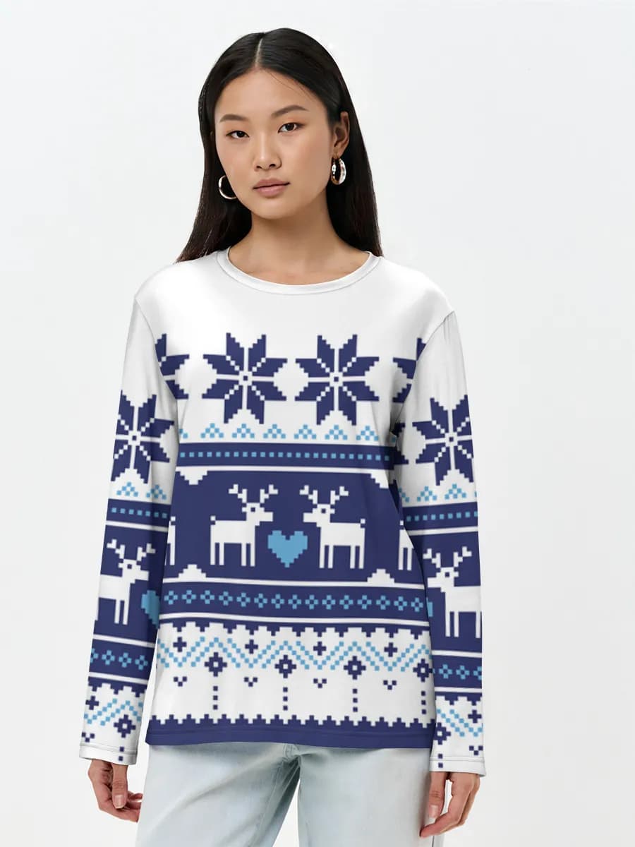 T-shirt Coton Manches Longues Femme