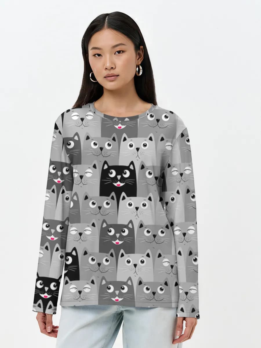 Women's long sleeve shirt. Cotton