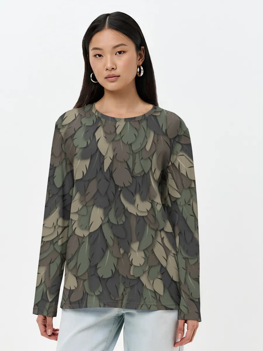 Camisa de manga larga para mujer. Algodón.