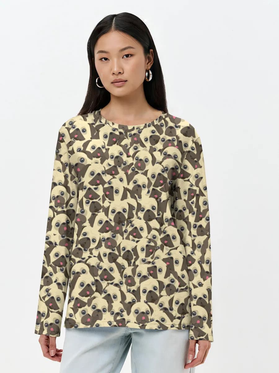 Women's long sleeve shirt. Cotton