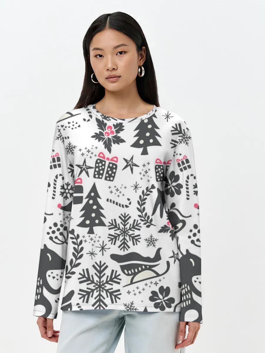 Women's long sleeve shirt. Cotton